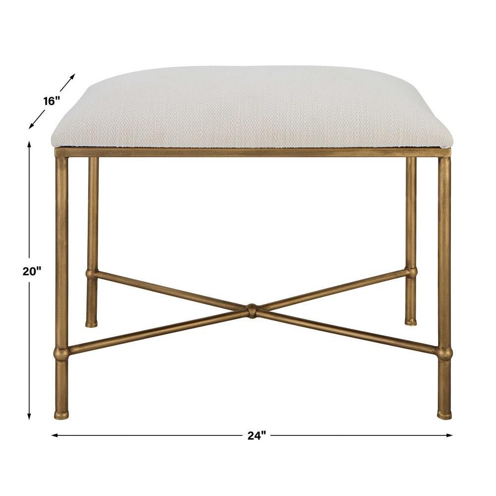 Bailey Street Home 208 BEL 4614773 Fell View Square Small Framed Bench 20 Inches Tall and 24 Inches Wide