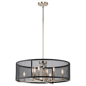 Vanity Art Grenoble 8-Light Farmhouse Black Wagon Wheel Chandelier