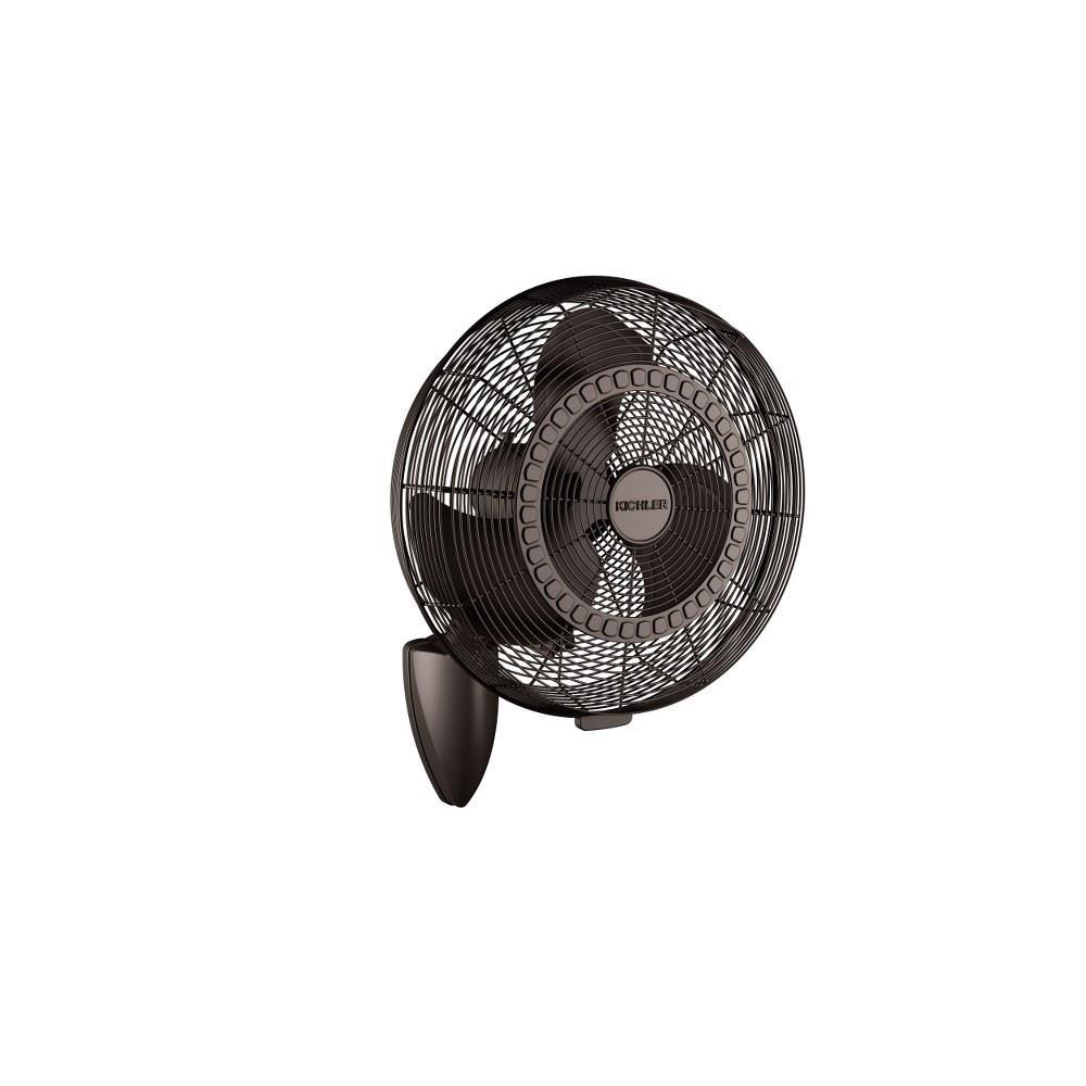 18 Inch Wall Fan with 3 Speed Control in Satin Natural Bronze with Pull Chain - Picture 8 of 13