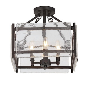 Rectangular semi deals flush mount lighting