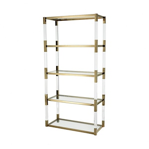 Crystal 22 Wide Clear Acrylic 2-Shelf Bookcase