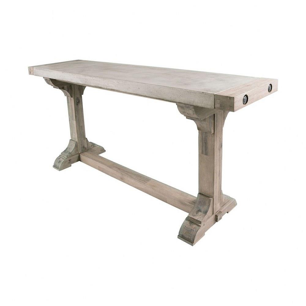 Concrete top deals console table