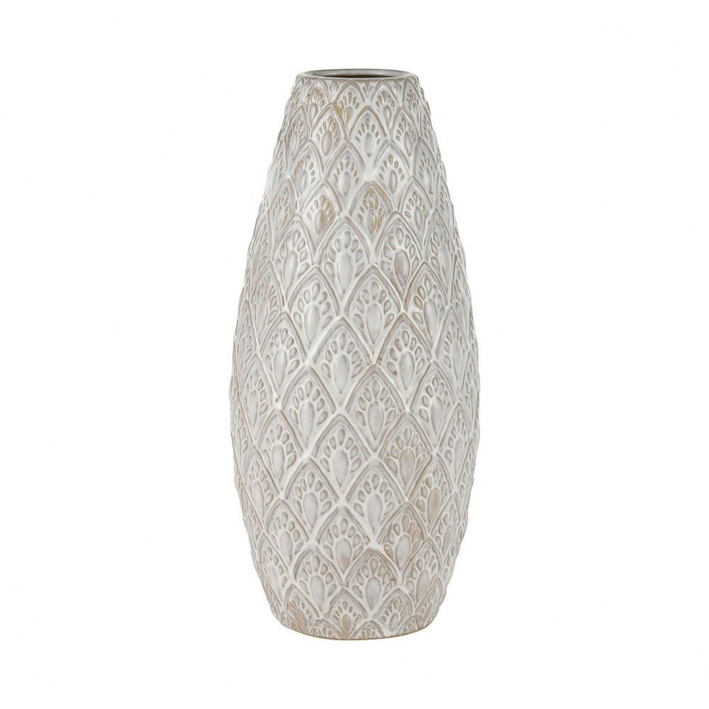 18” Grey & popular White Vase