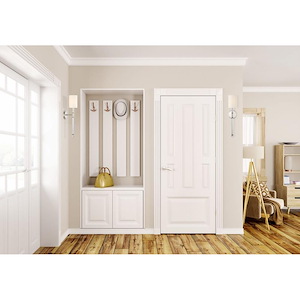17.25 X 5.25 X 6.25 White Wooden Cross - Candle Holder Sconce 17.25 X 5.25 X 6.25 White Wooden Cross - Candle Holder Sconce